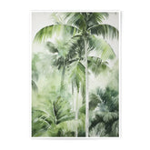 Tropical Palm Tree Photographic Print, Green Watercolor Wall Art, Coastal Home Decor, Botanical Art Print, Summer Vibes Art - Tawshia